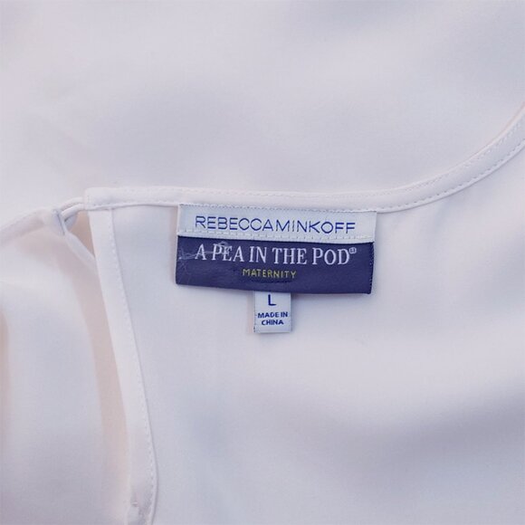 Rebecca Minkoff x A Pea in the Pod Silk Maternity Blouse w Embellished S… - Picture 8 of 8